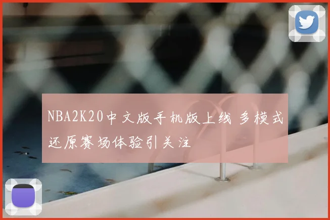 NBA2K20中文版手机版上线 多模式还原赛场体验引关注