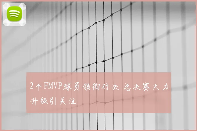 2个FMVP球员领衔对决 总决赛火力升级引关注